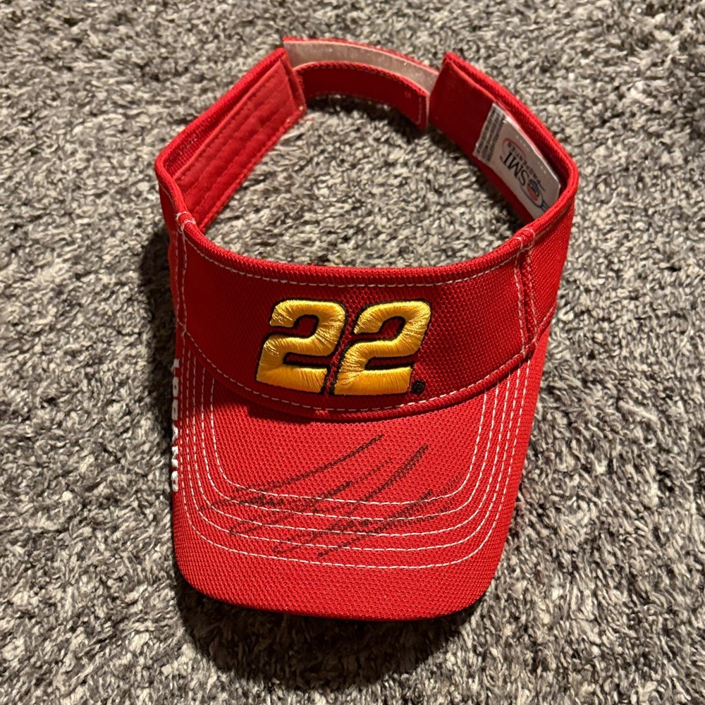Joey Logano signed visor